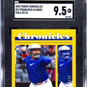 2023 Panini Chronicles Francisco Alvarez RC Gold /10 SGC 9.5 POP 1